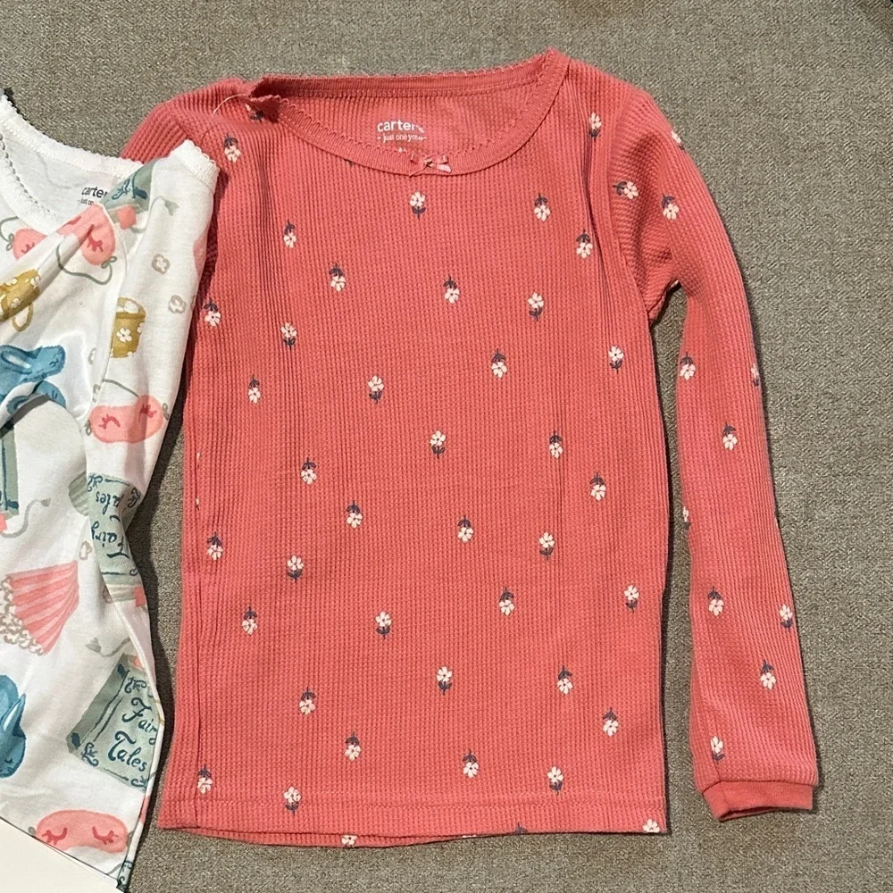 Carter's Kids Tops - Pink and White with Fun Prints